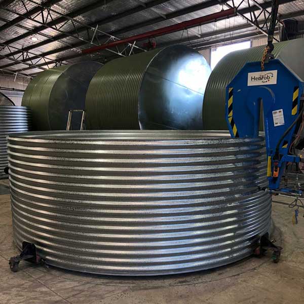 Small - Round Stainless Steel Water Storage Tank